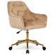 Стул офисный поворотный бархатный MEBEL ELITE MILAN Velvet Бежевый / Золотой фотография