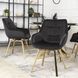 Стілець оксамитовий поворотний MEBEL ELITE MIA Velvet Чорний