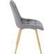 Стул бархатный MEBEL ELITE RODRI Velvet Серый/Натуральный