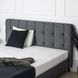 Ліжко двоспальне оксамитове MEBEL ELITE LINO Velvet 160x200 см Сірий