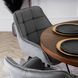Стілець поворотний оксамитовий MEBEL ELITE LUNA Velvet Сірий