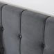 Ліжко двоспальне оксамитове MEBEL ELITE LINO Velvet 160x200 см Сірий