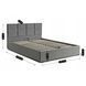 Кровать бархатная MEBEL ELITE MANDA Velvet 160x200 см Серый