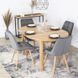 Стул бархатный MEBEL ELITE RODRI Velvet Серый/Натуральный