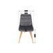 Стул бархатный MEBEL ELITE RODRI Velvet Серый/Натуральный
