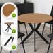 Стол MEBEL ELITE LAUREN 80X80 Дуб золотой/черный