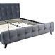 Ліжко двоспальне оксамитове MEBEL ELITE LINO Velvet 160x200 см Сірий