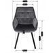 Стілець поворотний оксамитовий MEBEL ELITE LUNA Velvet Сірий