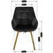 Стілець оксамитовий поворотний MEBEL ELITE MIA Velvet Чорний