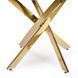 Стол MEBEL ELITE SALLO 100х100 см Прозрачный/Золото