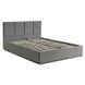 Кровать бархатная MEBEL ELITE MANDA Velvet 160x200 см Серый