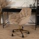 Стілець офісний поворотний оксамитовий MEBEL ELITE MILAN Velvet Бежевий / Золотий