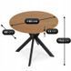 Стол MEBEL ELITE LAUREN 80X80 Дуб золотой/черный