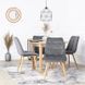 Стул бархатный MEBEL ELITE RODRI Velvet Серый/Натуральный