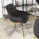 Стілець оксамитовий поворотний MEBEL ELITE MIA Velvet Чорний