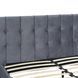 Ліжко двоспальне оксамитове MEBEL ELITE LINO Velvet 160x200 см Сірий