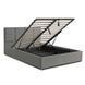 Кровать бархатная MEBEL ELITE MANDA Velvet 160x200 см Серый