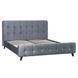 Кровать двуспальная бархатная MEBEL ELITE LINO Velvet 160x200 см Серый фотография