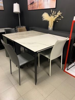 Стол Обеденный VERMONT STATURARIO/BLACK Concepto 120/170x80 Керамика фотография