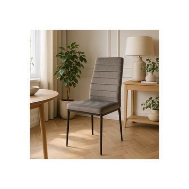 Стул бархатный MEBEL ELITE NARIS Velvet Серый фотография