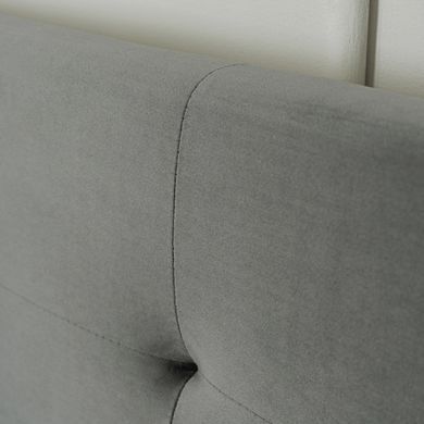 Ліжко оксамитове MEBEL ELITE BUENO Velvet 160x200 см Сірий фотографія