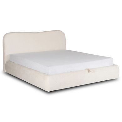 Кровать двуспальная MEBEL ELITE BRISTOL 180x200 см Кремовая фотография