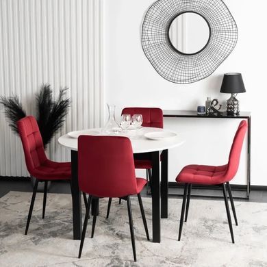 Стул бархатный MEBEL ELITE PERU Velvet, Бордовый фотография