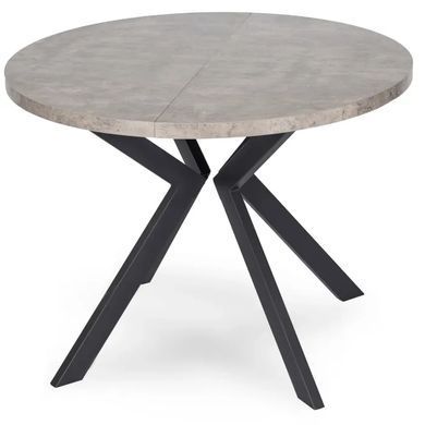 Стіл розкладний круглий MEBEL ELITE LUKAS 100-250х100 см Бетон фотографія