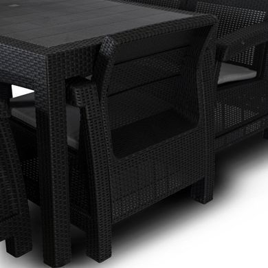 Комплект садових меблів MEBEL ELITE OKLAND Чорний