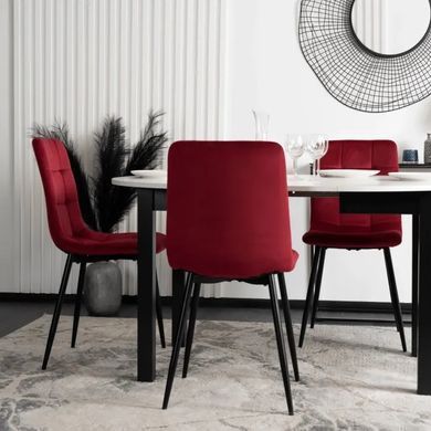 Стул бархатный MEBEL ELITE PERU Velvet, Бордовый фотография