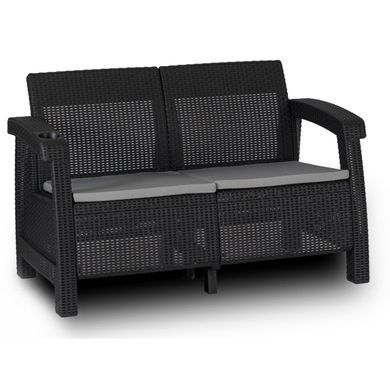 Комплект садових меблів MEBEL ELITE OKLAND Чорний