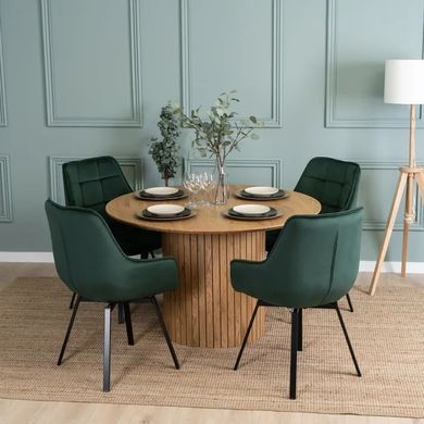 Стілець поворотний оксамитовий MEBEL ELITE LUNA Velvet Зелений фотографія
