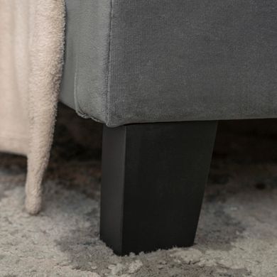 Ліжко оксамитове MEBEL ELITE BUENO Velvet 160x200 см Сірий фотографія