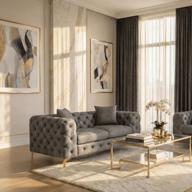 Диван MEBEL ELITE SORRENTO 2S Серый фотография