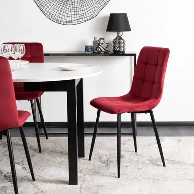 Стул бархатный MEBEL ELITE PERU Velvet, Бордовый фотография
