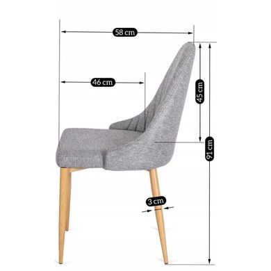 Стул MEBEL ELITE TORINO, ткань Серый фотография