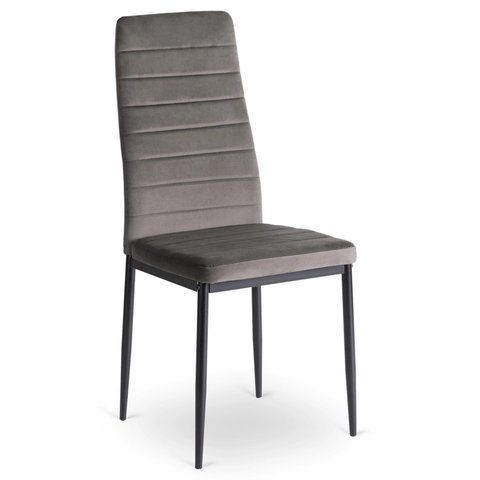 Стул бархатный MEBEL ELITE NARIS Velvet Серый фотография