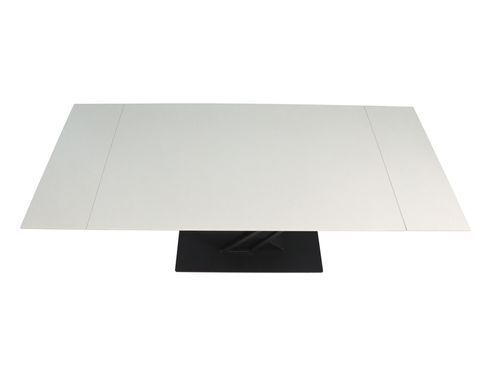 Стіл розкладний FERNANDO CERAMIC Intarsio 140(200)*90 бежевий/чорний фотографія