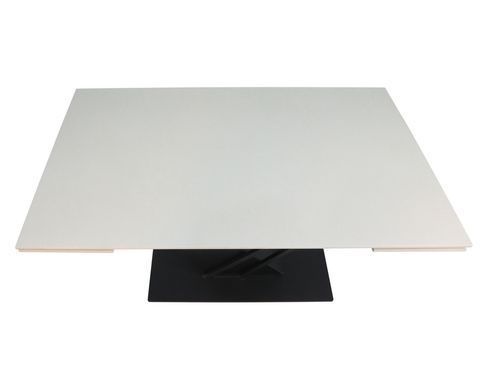 Стіл розкладний FERNANDO CERAMIC Intarsio 140(200)*90 бежевий/чорний фотографія
