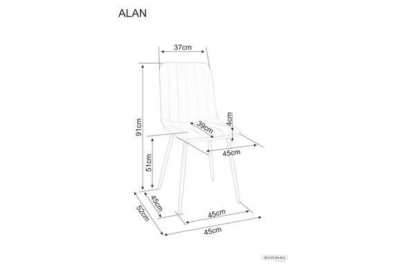 Стул Alan Velvet Signal Беж фотография