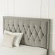 Ліжко двоспальне оксамитове MEBEL ELITE EVAN Velvet 140x200 см Сірий