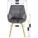Стілець оксамитовий поворотний MEBEL ELITE MIA Velvet Сірий