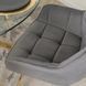 Стілець оксамитовий поворотний MEBEL ELITE MIA Velvet Сірий