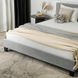 Ліжко оксамитове MEBEL ELITE BUENO Velvet 160x200 см Сірий