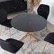 Стол MEBEL ELITE BALI 100х100 см Черный/Золото
