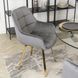 Стілець оксамитовий поворотний MEBEL ELITE MIA Velvet Сірий