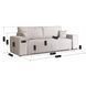 Диван MEBEL ELITE AMIR 247 см Серый