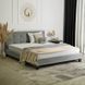 Ліжко оксамитове MEBEL ELITE BUENO Velvet 160x200 см Сірий