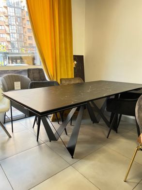 Стол раскладной FJORD BLACK MARBLE КЕРАМИКА 200-300 см Concepto Черный фотография