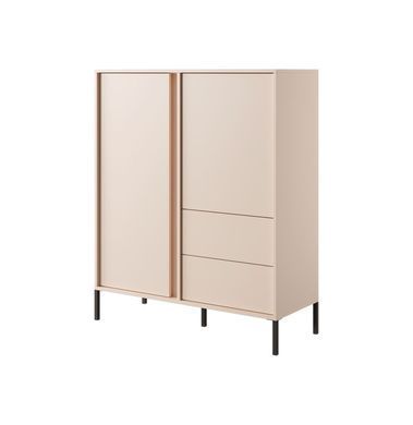 Комод высокий Perfect Home Даст/Dast 2-дверный с 2 ​​ящиками 2D2S/104 Беж фотография